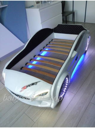 Ліжко у вигляді машини - Mersedes 80х160 чорне, комплектація плюс